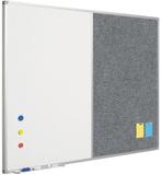 Combiboard, whiteboard en prikbord 60x90 cm, gelakt staal, Overige plaatsen, Ophalen of Verzenden, Nieuw in verpakking, Overige typen