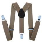 Fako Fashion - Kinder Bretels - Effen - 65cm - Khaki, Verzenden, Nieuw