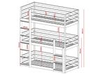 Stapelbed Teun - 3-persoons - Wit 80 x 180, Kinderen en Baby's, Verzenden, Nieuw, Stapelbed