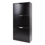 Schoenenkast 3-laags - zwart - 56 x 24 x 114 cm, Verzenden, Nieuw