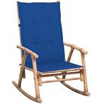 vidaXL Schommelstoel met kussen bamboe, Tuin en Terras, Tuinstoelen, Verzenden, Nieuw, Hout
