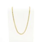 Oro Azzurro bicolor gouden Figaroschakel ketting; 50 cm, Sieraden, Tassen en Uiterlijk, Kettingen, Ophalen of Verzenden, Gebruikt