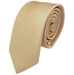 Stropdas beige / champagne 6cm fijne rib - Stropdassen, Kleding | Heren, Stropdassen, Effen, Verzenden, Beige, Nieuw