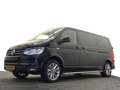 Volkswagen Transporter 2.0 TDI Euro 6 L2 Highline+ Aut-, Auto's, Bestelauto's, Dealer onderhouden, Lease, Zwart, Automaat, Overige kleuren