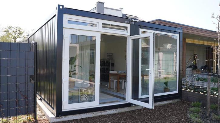 Tuinkantoor met mooie glazen wand - veel opties mogelijk!, Tuin en Terras, Tuinhuizen, Nieuw