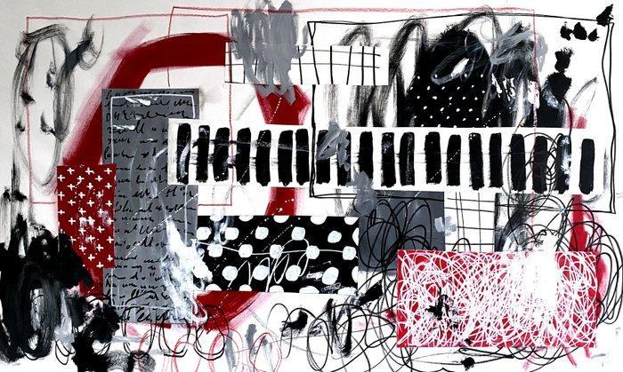 Evan Kotowsky - Pomme sur table basse - XXL, Antiek en Kunst, Kunst | Schilderijen | Modern