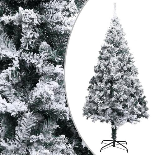 vidaXL Kunstkerstboom met sneeuwvlokken 300 cm PVC groen, Diversen, Kerst, Nieuw, Verzenden