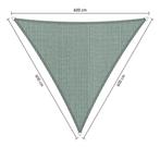 Premium schaduwdoek 6x6x6m driehoek waterdoorlatend Coun..., Nieuw
