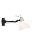 Rotaliana Luxy H0 Wandlamp, zwart/wit glimmend (Wandlampen), Verzenden, Nieuw, Glas