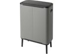 Brabantia Bo Touch Bin Hi Prullenbak - 60 liter - Mineral, Huis en Inrichting, Woonaccessoires | Prullenbakken, Verzenden, Zo goed als nieuw
