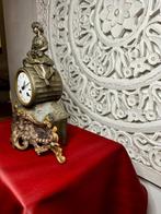 Figurale pendule Rococo Messing, Zinklegering - 1850-1900 -, Antiek en Kunst