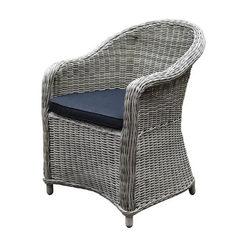 Chester dining tuinstoel wit grijs, Tuin en Terras, Tuinstoelen, Nieuw, Ophalen of Verzenden