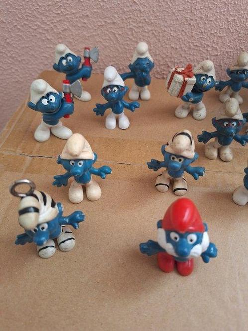 Vintage Smurfen collectie 18 stuks o.a. Peyo en Schleich, Antiek en Kunst, Antiek | Overige Antiek