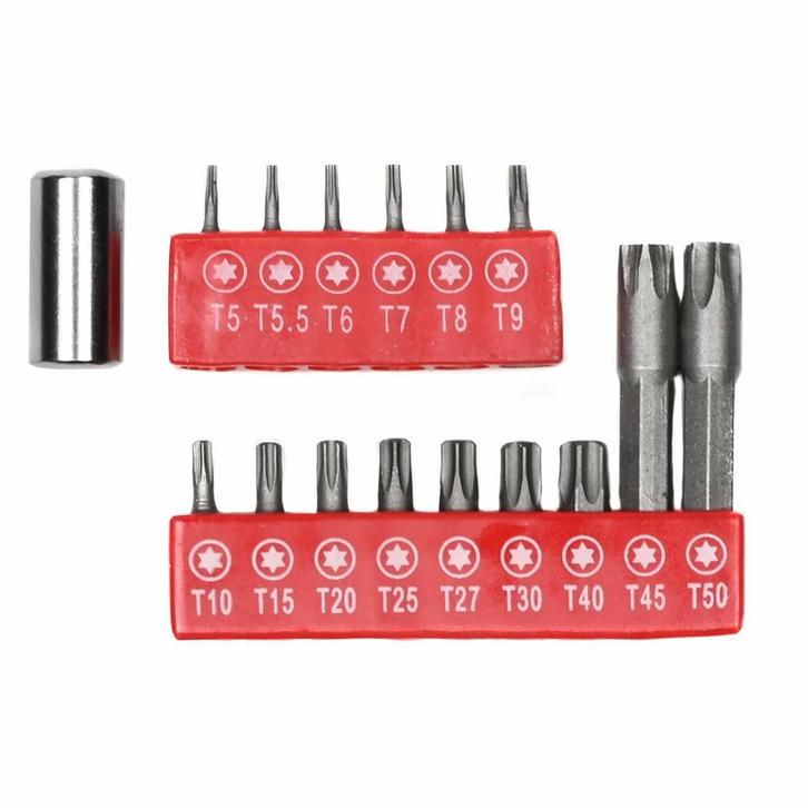 Benson Bitset Torx - Chroom Vanadium - 16-delig - Inclusi..., Doe-het-zelf en Verbouw, Gereedschap | Boormachines, Nieuw, Ophalen of Verzenden