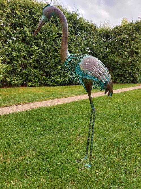 HERON - Beeldje - Staal, Antiek en Kunst, Curiosa en Brocante