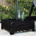 vidaXL Parasolvoetbedekking massief grenenhout zwart, Tuin en Terras, Parasols, Verzenden, Nieuw, Minder dan 1 meter, Parasolvoet