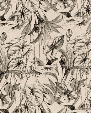 Viscose Linnen Bladeren Beige, Hobby en Vrije tijd, Stoffen en Lappen, Beige, Nieuw