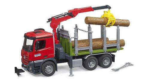 Bruder MB Arocs houtvrachtwagen LKW met laadkraan en grijper, Kinderen en Baby's, Speelgoed | Speelgoedvoertuigen, Nieuw, Ophalen of Verzenden