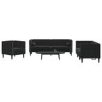 vidaXL 3-delige Loungeset Chesterfield met bolsters fluweel, Huis en Inrichting, Verzenden, Nieuw, Vierpersoons of meer, Stof