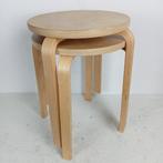 IKEA - Kruk (2) - Frosta - Multiplex berk - Twee stapelbaar
