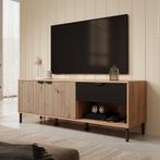 Meubella | TV-Meubel eiken 150x40x54 | 1 lade 2 deuren, Overige materialen, Verzenden, 150 tot 200 cm, Nieuw
