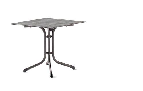 Sieger Boulevard klaptafels staal/polytec Ø85 cm tot 140 cm, Tuin en Terras, Tuintafels, Ophalen of Verzenden