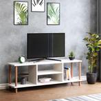 [en.casa] TV meubel Ærøskøbing 120x29x43 cm wit, Huis en Inrichting, Kasten | Televisiemeubels, Nieuw, Verzenden