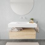 Badkamermeubel BWS Ibiza 100 cm Washed Oak Solid Surface, Ophalen of Verzenden, Nieuw, Bad
