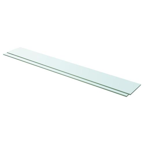 vidaXL Schappen 2 st 110x15 cm glas transparant, Huis en Inrichting, Woonaccessoires | Wandplanken en Boekenplanken, Nieuw, Verzenden
