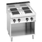 GGM Gastro | Elektrisch fornuis - 10,4 kW - 4 vierkante |, Verzenden, Nieuw, Inbouw