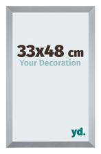 Fotolijst 33x48 cm - Zilver Glans - MDF - Catania, Verzenden, Nieuw