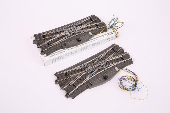 Märklin H0 - 24624 - Modeltreinsporen (2) - Twee elektrische, Hobby en Vrije tijd, Modeltreinen | H0