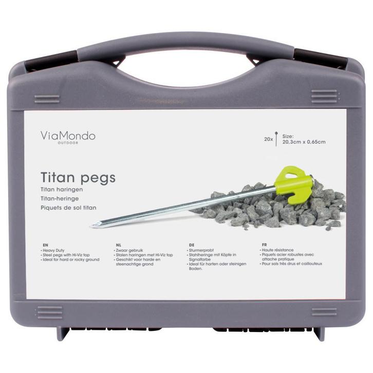 ViaMondo Titan Haringen Box 20st., Caravans en Kamperen, Tenten, Nieuw