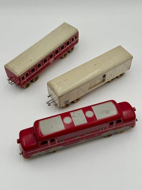 Hanse (LEGO Denmark) - Treinset (3) - Vintage Deens houten, Kinderen en Baby's, Speelgoed | Duplo en Lego