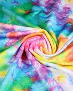 Tricot Polyester Tie Dye Multicolor, Hobby en Vrije tijd, Stoffen en Lappen, Nieuw, Overige kleuren