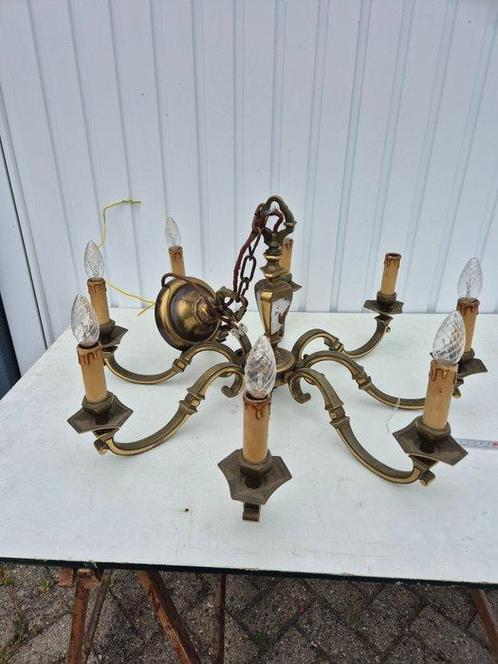 Onbekend - Kroonluchter - Gepatineerd brons - Zware bronzen, Antiek en Kunst, Curiosa en Brocante