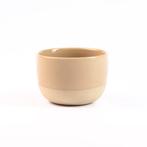 Cappuccino Kopje &#8211; Half Glazed | Sand Yellow, Witgoed en Apparatuur, Koffiemachine-accessoires, Verzenden, Nieuw