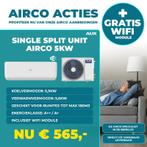 AUX Airco Split Unit 5kW + Gratis WiFi - STUNTPRIJS!, Witgoed en Apparatuur, Airco's, Nieuw, Afstandsbediening, 100 m³ of groter