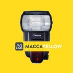 Canon Speedlite flitsers - bij MACCA yellow, Canon, Ophalen of Verzenden, Zo goed als nieuw, Kantelbaar