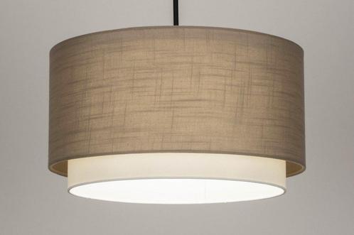 Rietveld Hanglampen - Zwart, Taupe - Stof, Metaal, Huis en Inrichting, Lampen | Hanglampen, Verzenden