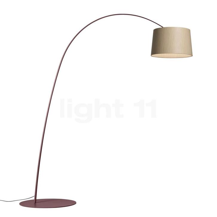 Foscarini Twiggy Wood Booglamp LED, bourgondisch rood - eike, Huis en Inrichting, Lampen | Vloerlampen, Nieuw, Verzenden