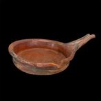 Aardewerk, Steelpan / bakpan roodbakkend aardewerk - 16e, Antiek en Kunst