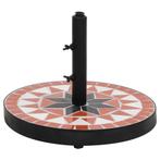 vidaXL Parasolvoet rond 12 kg terracotta wit, Verzenden, Nieuw, Parasolvoet