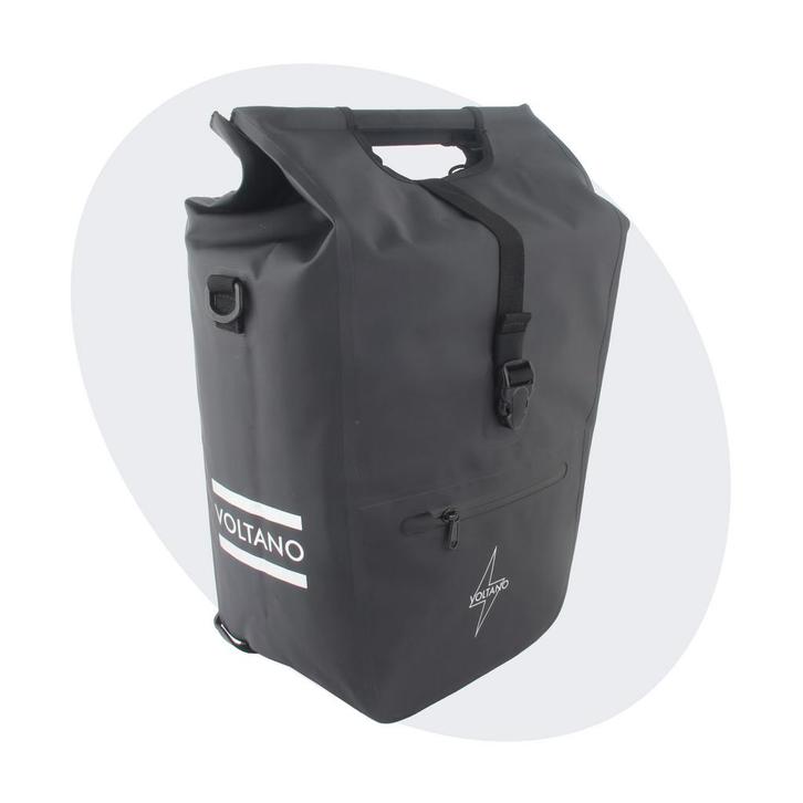 Voltano E-bike Shopper Fietstas - Zwart - 27 Liter, Fietsen en Brommers, Fietsaccessoires | Fietstassen, Nieuw, Verzenden