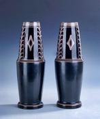 Verrieries Doyen - Vaas - vazen met silver overlay - Glas