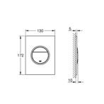 Bedieningsplaat Grohe Nova Cosmopolitan S WC DF 13x17,2cm, Doe-het-zelf en Verbouw, Sanitair, Ophalen of Verzenden, Nieuw