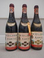 1961, 1964 & 1969 Marchesi di Barolo - Barolo - 3 Flessen, Nieuw