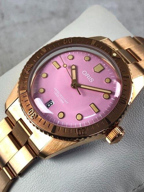 Oris - Divers Sixty-Five Cotton Candy Bronze Automatic - 01, Sieraden, Tassen en Uiterlijk, Horloges | Heren