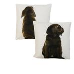 canvas kussen labrador bruin dubbelzijdig 33x33cm, Verzenden, Nieuw