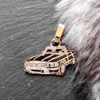 Gouden hanger van een Mercedes met zirconia (vrachtwagen), Ophalen of Verzenden, Gebruikt, Goud, Overige merken